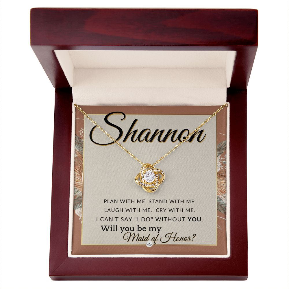 Maid of Honor Proposal, Custom Name - Be My Maid Of Honor, MOH Gift From Bride - Plan With Me , Terracotta, Rust And Gold Wedding Theme - Jewelry - Personalized Gift