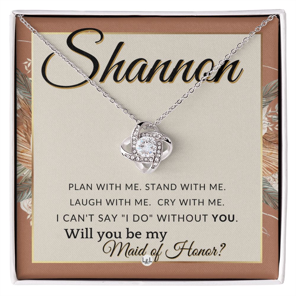Maid of Honor Proposal, Custom Name - Be My Maid Of Honor, MOH Gift From Bride - Plan With Me , Terracotta, Rust And Gold Wedding Theme - Jewelry - Personalized Gift