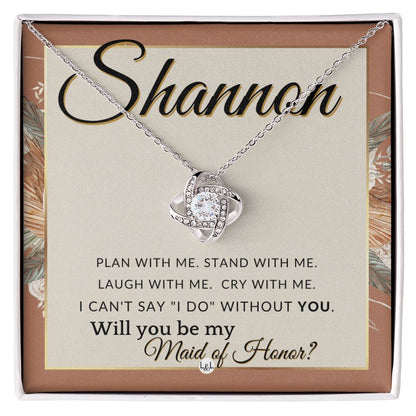 Maid of Honor Proposal, Custom Name - Be My Maid Of Honor, MOH Gift From Bride - Plan With Me , Terracotta, Rust And Gold Wedding Theme - Jewelry - Personalized Gift