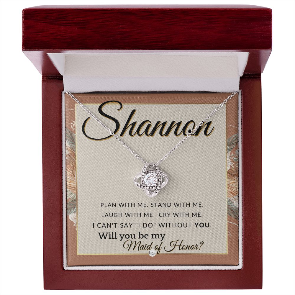 Maid of Honor Proposal, Custom Name - Be My Maid Of Honor, MOH Gift From Bride - Plan With Me , Terracotta, Rust And Gold Wedding Theme - Jewelry - Personalized Gift