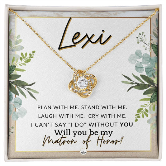 Matron of Honor Proposal, Custom Name - Be My Maid Of Honor, MOH Gift From Bride, Plan With Me , Beach and Destination Wedding Theme - Jewelry - Personalized Gift