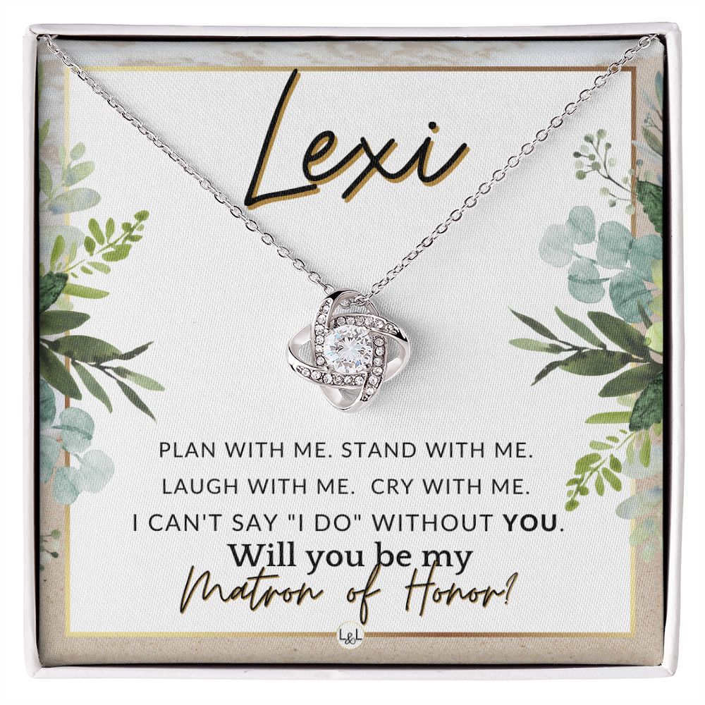 Matron of Honor Proposal, Custom Name - Be My Maid Of Honor, MOH Gift From Bride, Plan With Me , Beach and Destination Wedding Theme - Jewelry - Personalized Gift