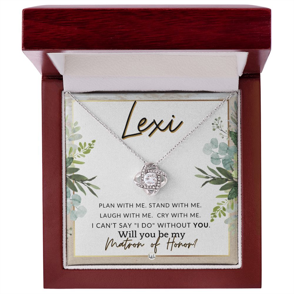 Matron of Honor Proposal, Custom Name - Be My Maid Of Honor, MOH Gift From Bride, Plan With Me , Beach and Destination Wedding Theme - Jewelry - Personalized Gift
