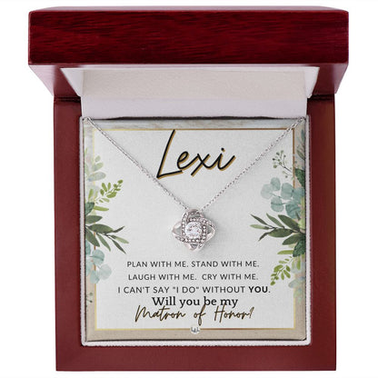 Matron of Honor Proposal, Custom Name - Be My Maid Of Honor, MOH Gift From Bride, Plan With Me , Beach and Destination Wedding Theme - Jewelry - Personalized Gift