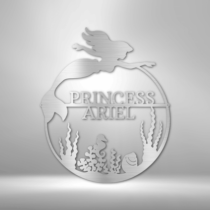 Mermaid | Personalized Mermaid Metal Sign - Metal Wall Art - Personalized Gift