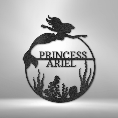 Mermaid | Personalized Mermaid Metal Sign - Metal Wall Art - Personalized Gift