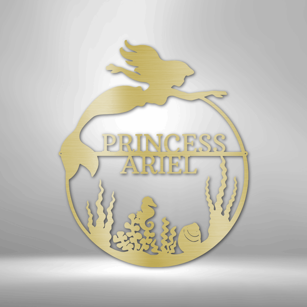 Mermaid | Personalized Mermaid Metal Sign - Metal Wall Art - Personalized Gift