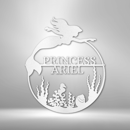 Mermaid | Personalized Mermaid Metal Sign - Metal Wall Art - Personalized Gift