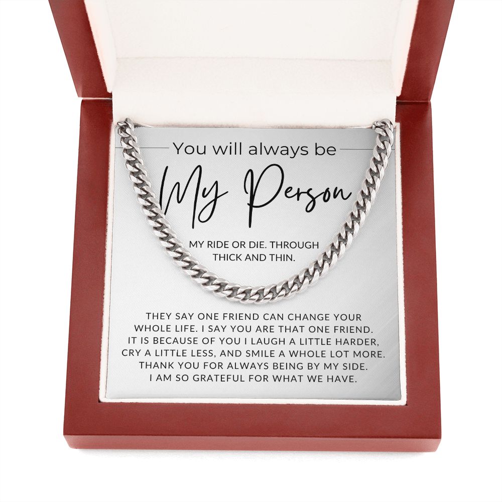 My Person - Gift for Best Friend, Bonus Brother - Jewelry - Personalized Gift