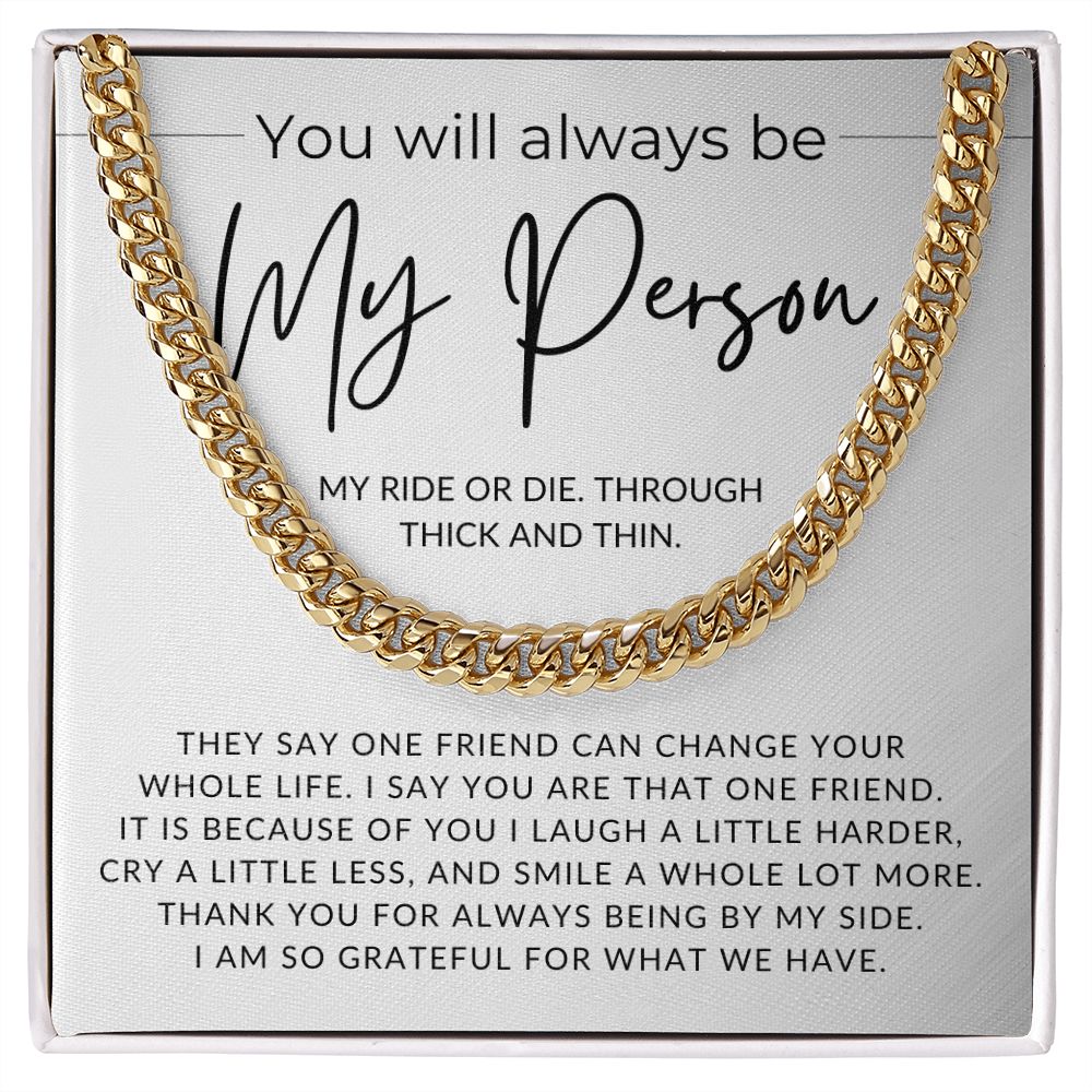 My Person - Gift for Best Friend, Bonus Brother - Jewelry - Personalized Gift