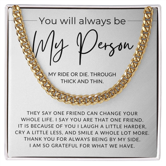 My Person - Gift for Best Friend, Bonus Brother - Jewelry - Personalized Gift