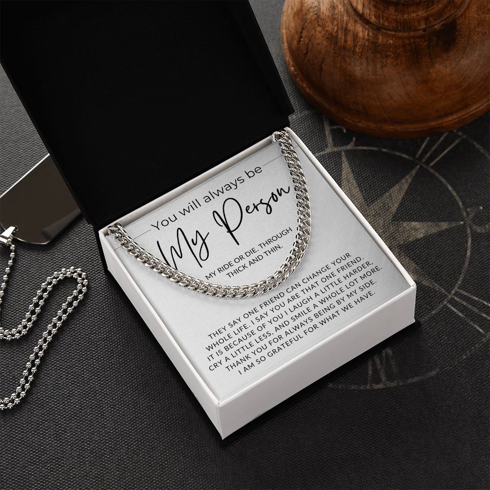 My Person - Gift for Best Friend, Bonus Brother - Jewelry - Personalized Gift