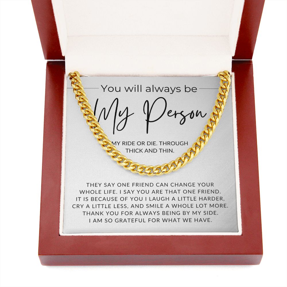 My Person - Gift for Best Friend, Bonus Brother - Jewelry - Personalized Gift