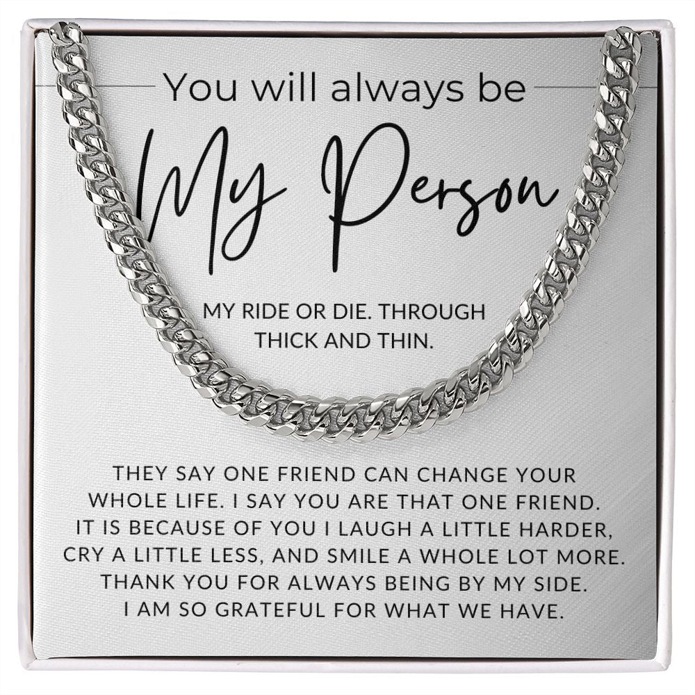 My Person - Gift for Best Friend, Bonus Brother - Jewelry - Personalized Gift