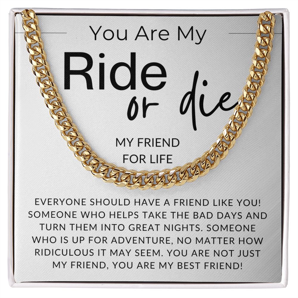 My Ride Or Die - Gift for Best Friend, Bonus Brother - Jewelry - Personalized Gift
