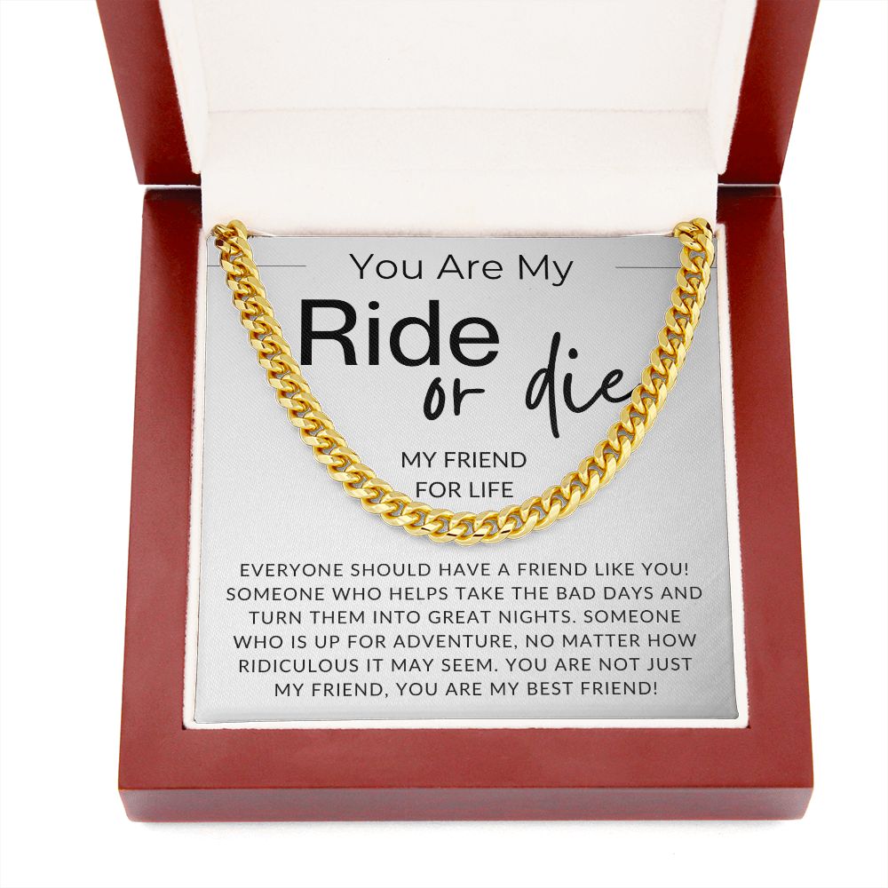 My Ride Or Die - Gift for Best Friend, Bonus Brother - Jewelry - Personalized Gift