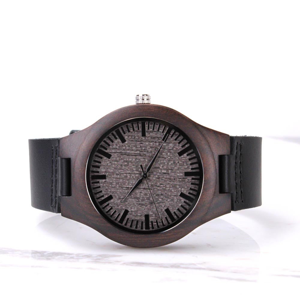 Watch for Dad - One Thing I Have Learned - Golf Gifts for Men - Engraved Wooden Watch with Leather Band