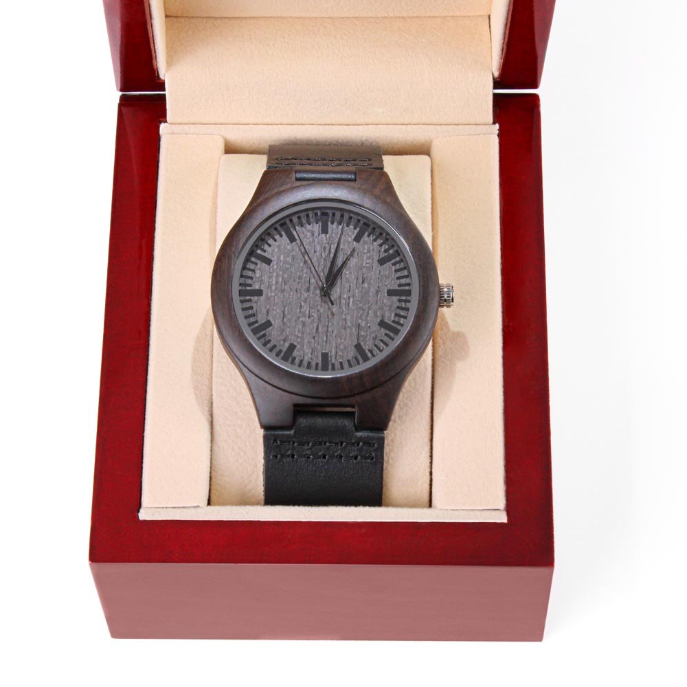 Watch for Dad - One Thing I Have Learned - Golf Gifts for Men - Engraved Wooden Watch with Leather Band