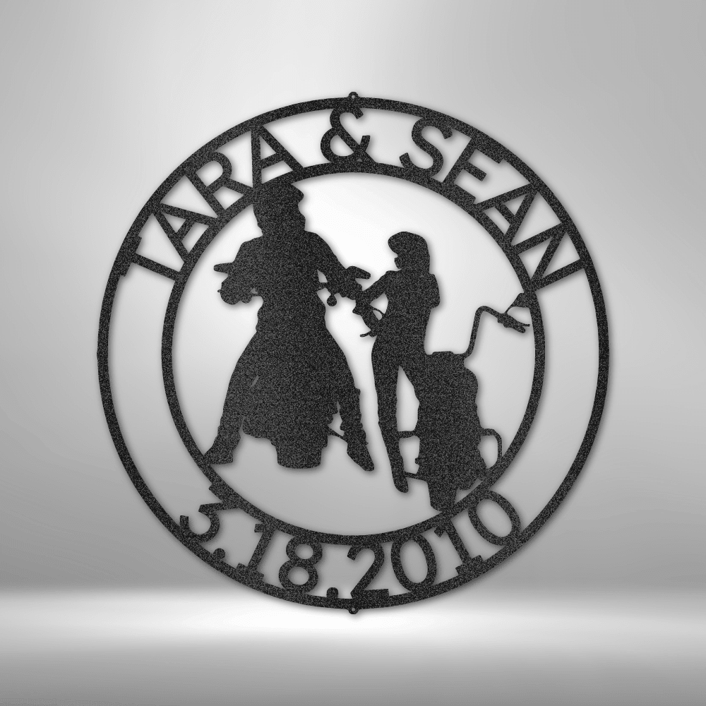Pair of Bikers | Personalized Motorcycle Metal Sign - Metal Wall Art - Personalized Gift