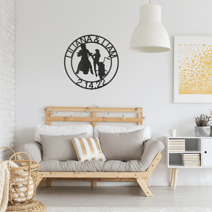 Pair of Bikers | Personalized Motorcycle Metal Sign - Metal Wall Art - Personalized Gift