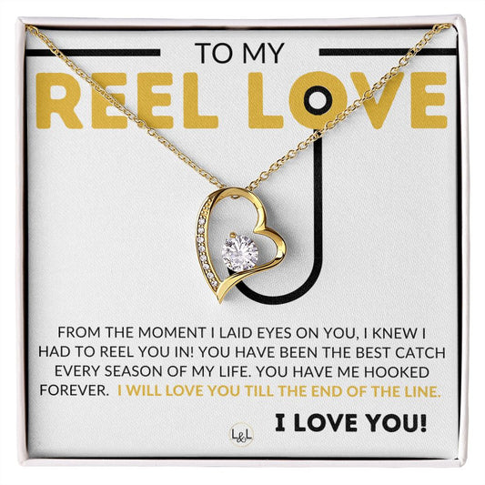 Personalized Fishing Partner Necklace - Perfect Gift for Her from a Fishing Enthusiast