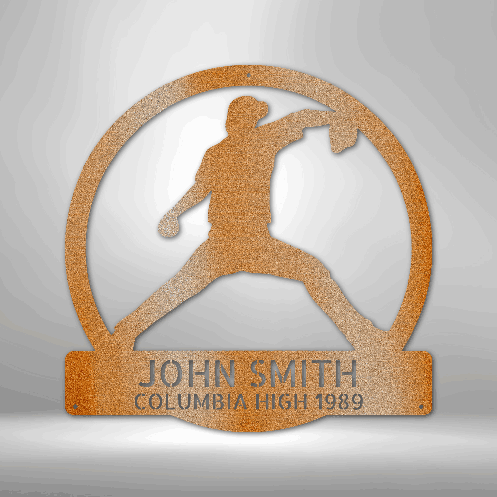 Pitch Perfect - Custom Metal Baseball Sign - Playroom Sign, Gift for Baseball Player