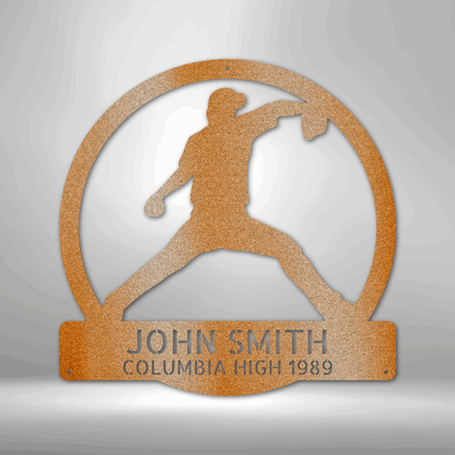 Pitch Perfect - Custom Metal Baseball Sign - Playroom Sign, Gift for Baseball Player