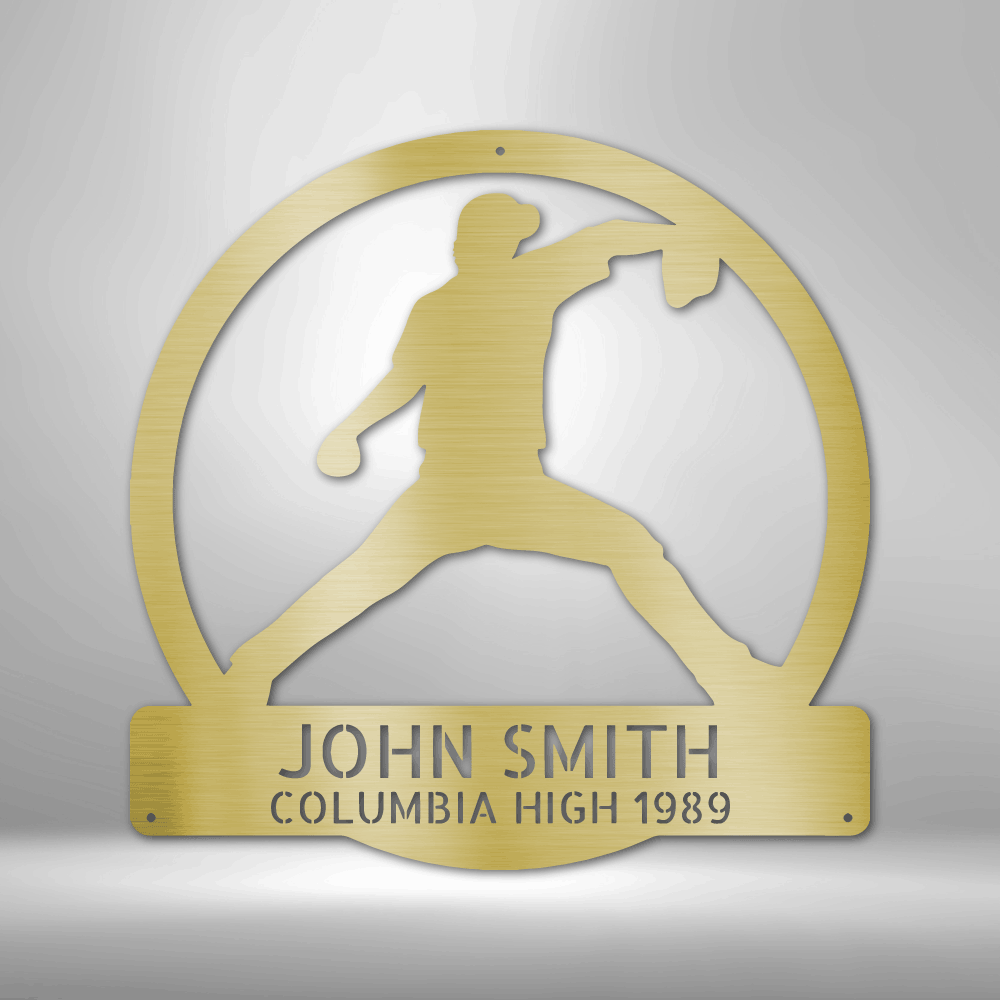 Pitch Perfect - Custom Metal Baseball Sign - Playroom Sign, Gift for Baseball Player
