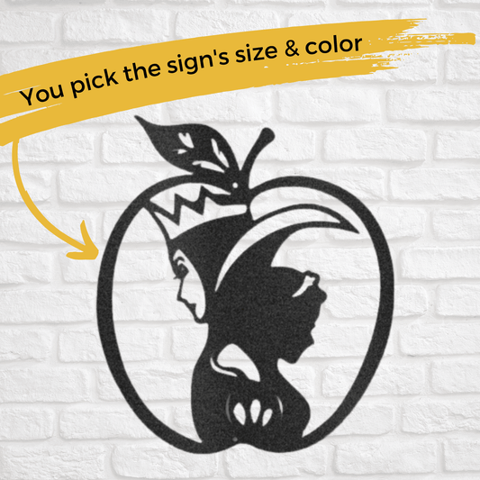 Poison Apple | Personalized Fairytale Metal Sign - Metal Wall Art - Personalized Gift
