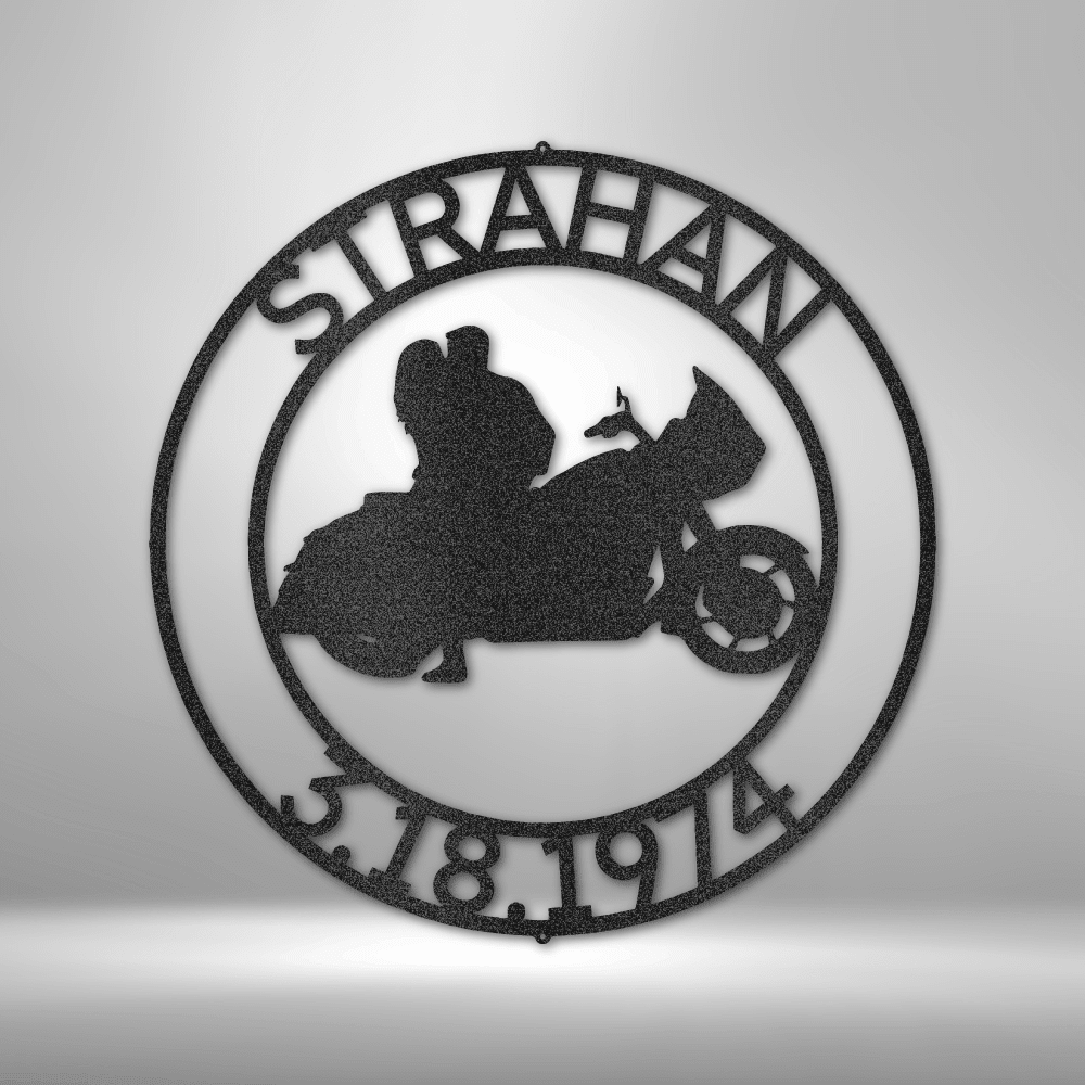 Smoking Hot Biker Couple | Personalized Motorcycle Metal Sign - Metal Wall Art - Personalized Gift