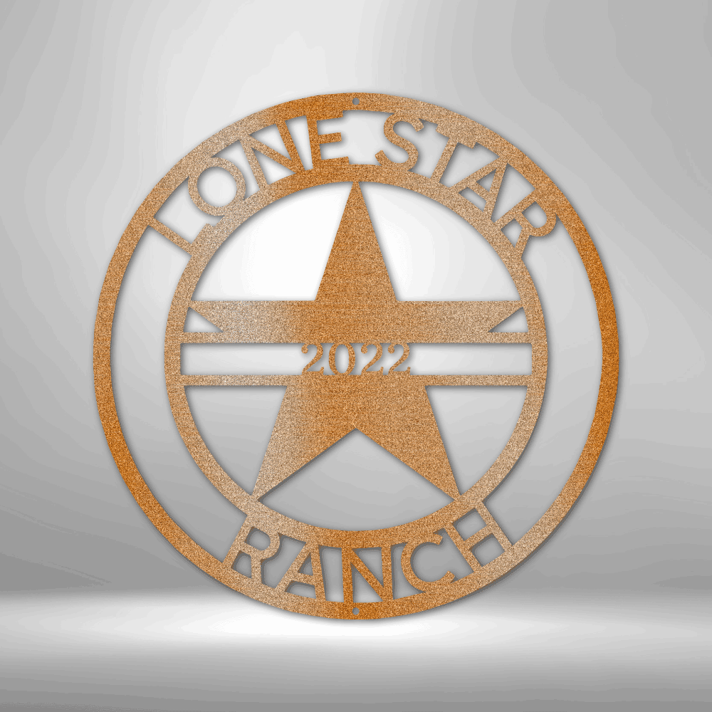 Star with Center Banner | Personalized Patriotic Metal Sign - Metal Wall Art - Personalized Gift