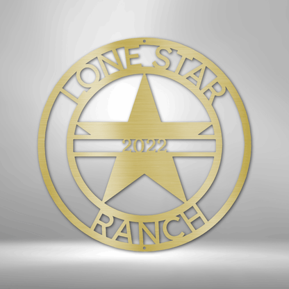 Star with Center Banner | Personalized Patriotic Metal Sign - Metal Wall Art - Personalized Gift