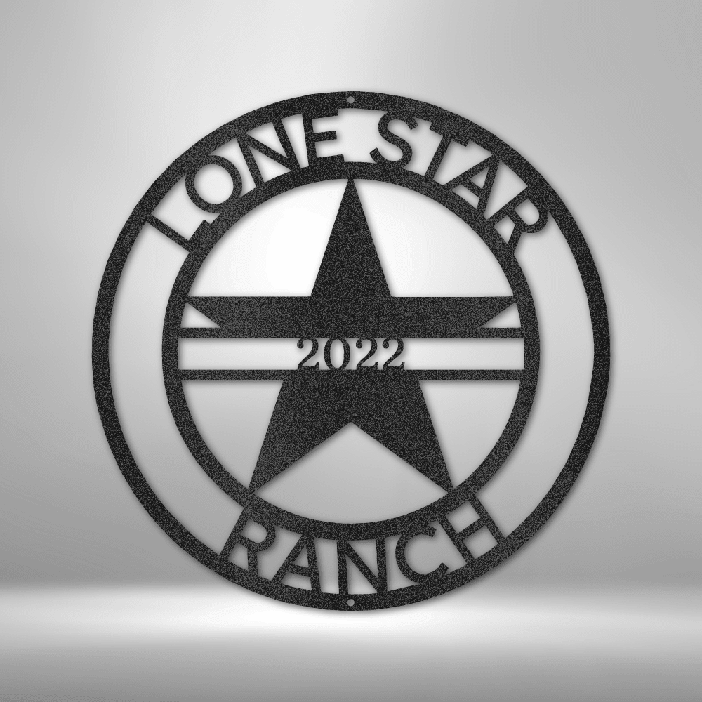 Star with Center Banner | Personalized Patriotic Metal Sign - Metal Wall Art - Personalized Gift