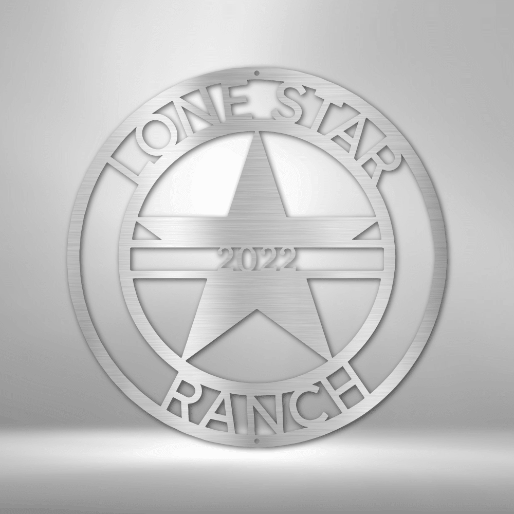 Star with Center Banner | Personalized Patriotic Metal Sign - Metal Wall Art - Personalized Gift