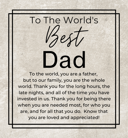 The World's Best Dad - Openwork Skeleton Watch + LED Watch Box - Gift for Dad - Jewelry - Personalized Gift