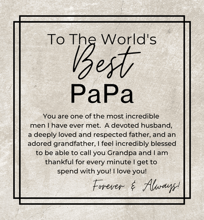 The World's Best PaPa - Openwork Skeleton Watch + LED Watch Box - Gift for PaPa - Jewelry - Personalized Gift
