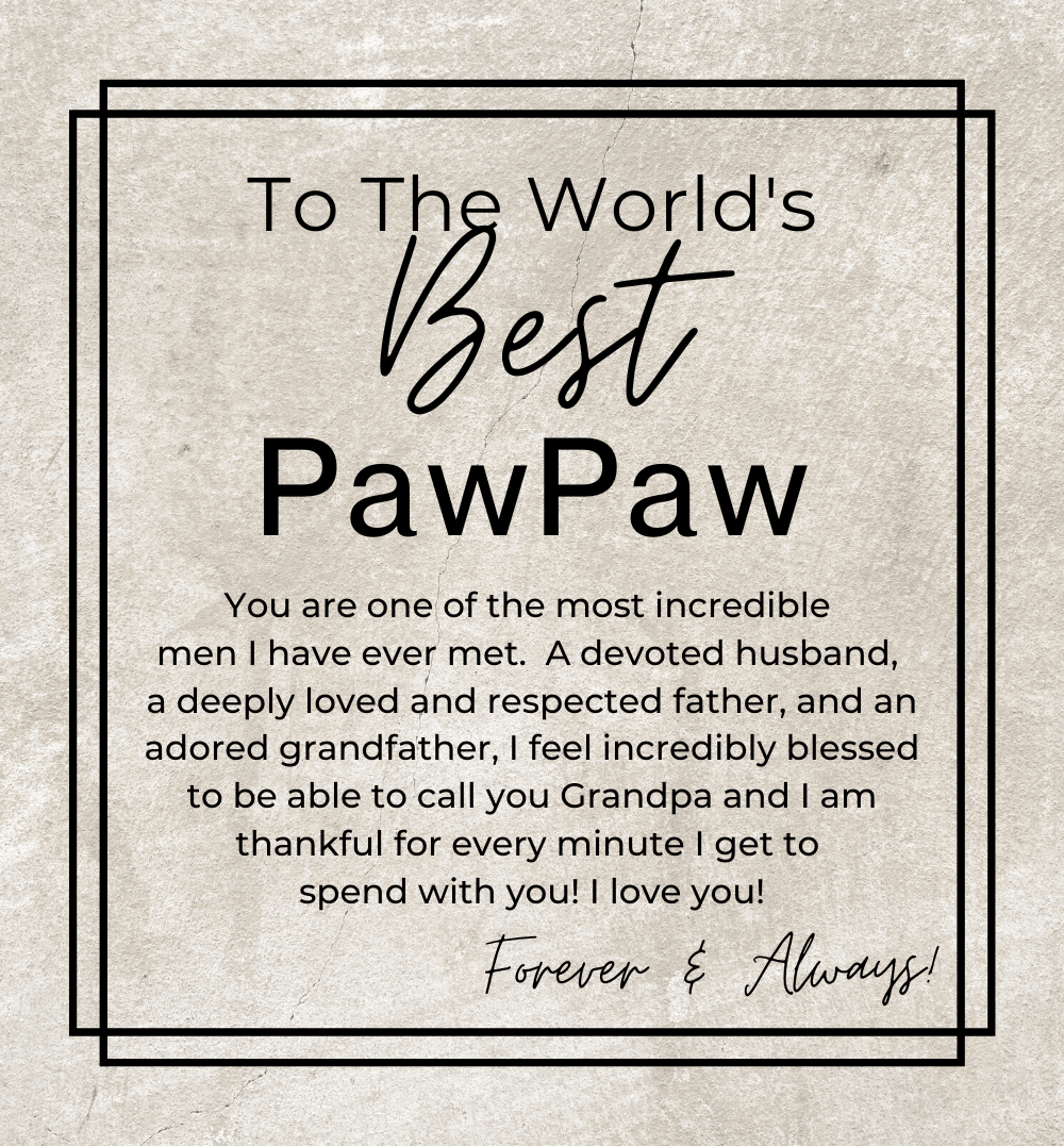 The World's Best PawPaw - Openwork Skeleton Watch + LED Watch Box - Gift for Paw Paw - Jewelry - Personalized Gift