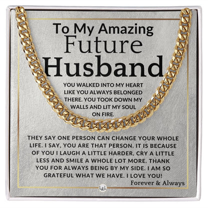 To My Future Husband - Lit My Soul On Fire - Meaningful Gift Ideas For Him - Romantic and Thoughtful Christmas, Valentine's Day Birthday, or Anniversary Present - Jewelry - Personalized Gift