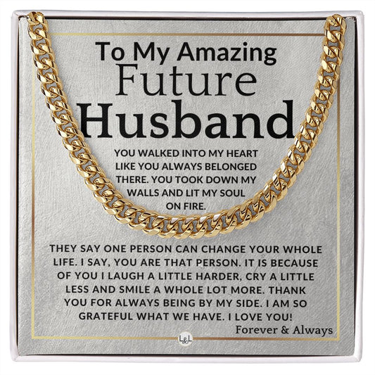 To My Future Husband - Lit My Soul On Fire - Meaningful Gift Ideas For Him - Romantic and Thoughtful Christmas, Valentine's Day Birthday, or Anniversary Present - Jewelry - Personalized Gift