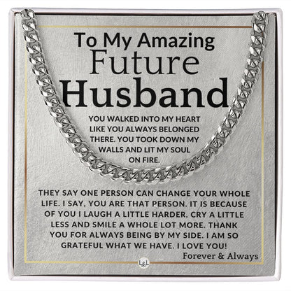 To My Future Husband - Lit My Soul On Fire - Meaningful Gift Ideas For Him - Romantic and Thoughtful Christmas, Valentine's Day Birthday, or Anniversary Present - Jewelry - Personalized Gift