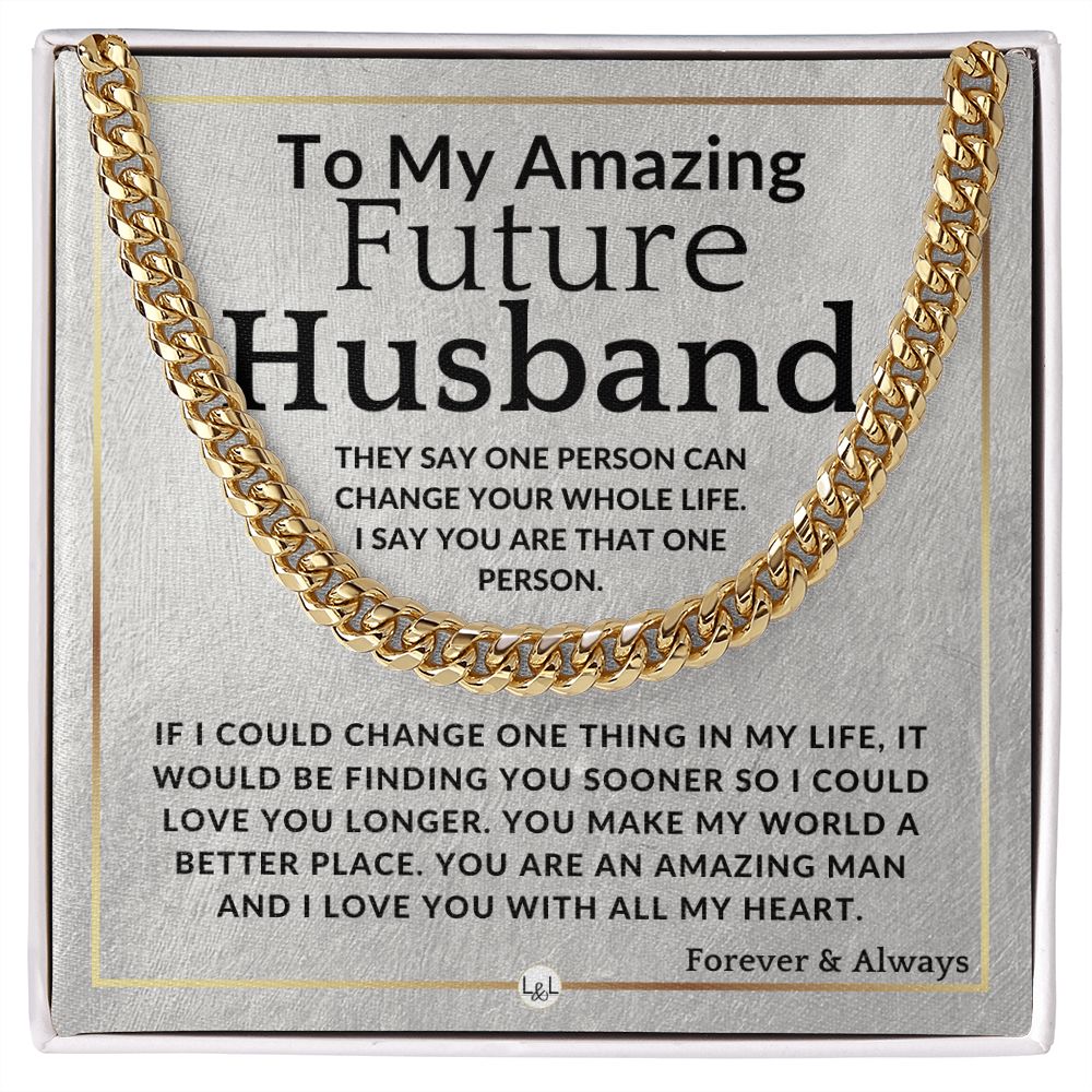 To My Future Husband - My Person - Meaningful Gift Ideas For Him - Romantic and Thoughtful Christmas, Valentine's Day Birthday, or Anniversary Present - Jewelry - Personalized Gift