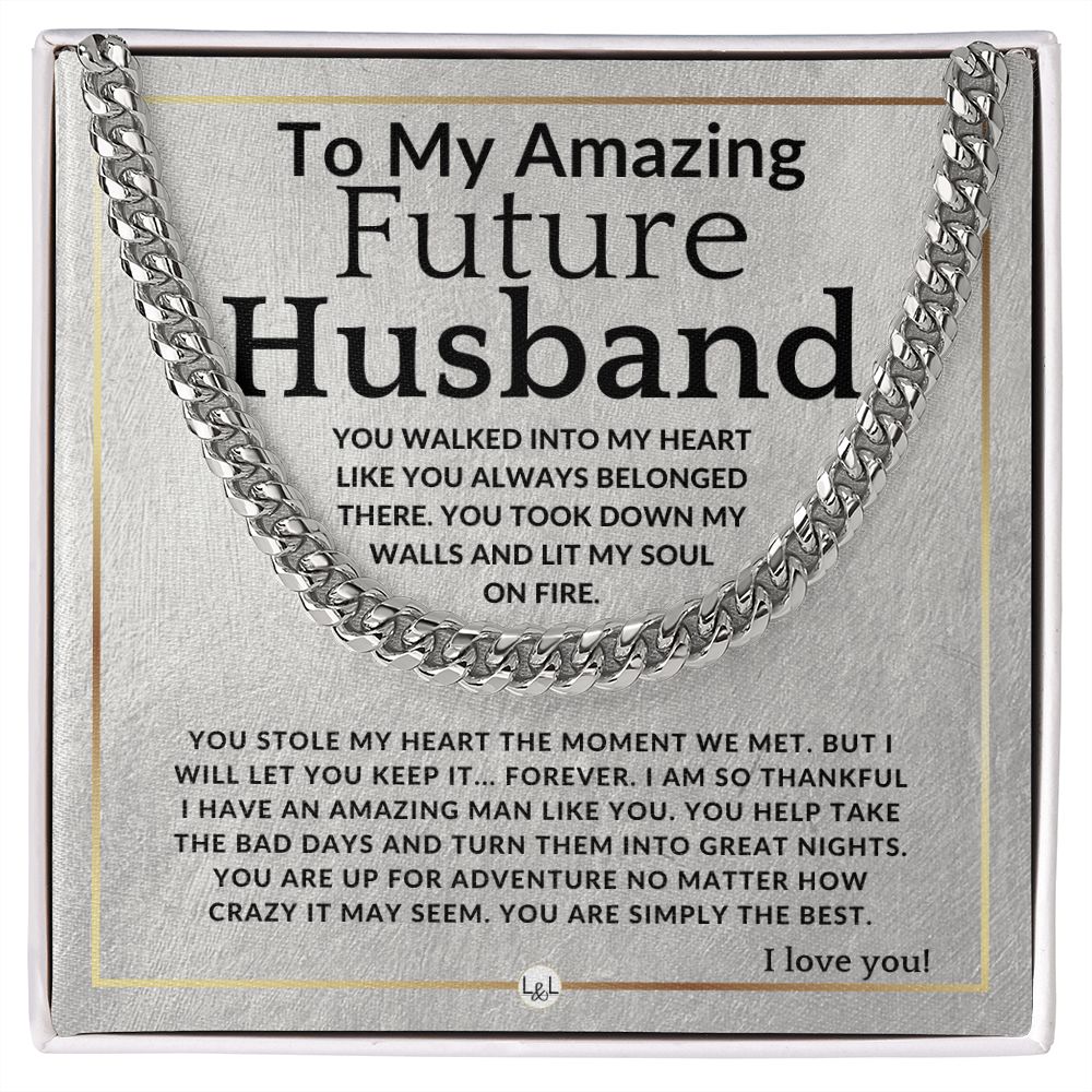 To My Future Husband - Simply The Best - Meaningful Gift Ideas For Him - Romantic and Thoughtful Christmas, Valentine's Day Birthday, or Anniversary Present - Jewelry - Personalized Gift