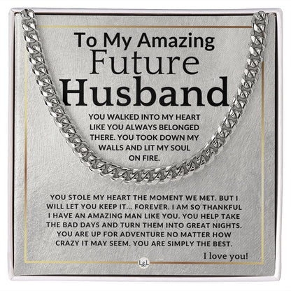 To My Future Husband - Simply The Best - Meaningful Gift Ideas For Him - Romantic and Thoughtful Christmas, Valentine's Day Birthday, or Anniversary Present - Jewelry - Personalized Gift