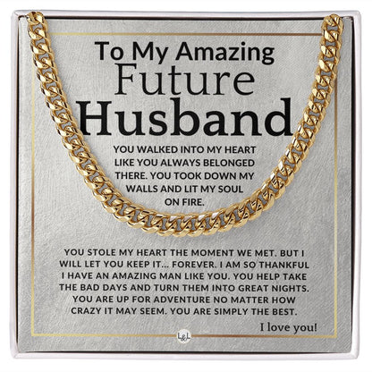 To My Future Husband - Simply The Best - Meaningful Gift Ideas For Him - Romantic and Thoughtful Christmas, Valentine's Day Birthday, or Anniversary Present - Jewelry - Personalized Gift