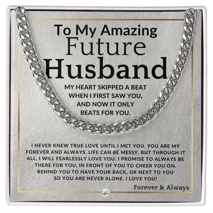 To My Future Husband - True Love - Meaningful Gift Ideas For Him - Romantic and Thoughtful Christmas, Valentine's Day Birthday, or Anniversary Present - Jewelry - Personalized Gift