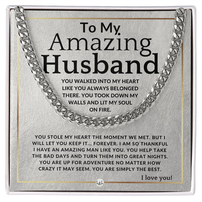 To My Husband - Simply The Best - Meaningful Gift Ideas For Him - Romantic and Thoughtful Christmas, Valentine's Day Birthday, or Anniversary Present - Jewelry - Personalized Gift