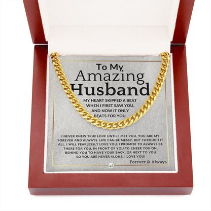 To My Husband - True Love - Meaningful Gift Ideas For Him - Romantic and Thoughtful Christmas, Valentine's Day Birthday, or Anniversary Present - Jewelry - Personalized Gift