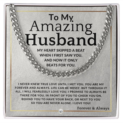 To My Husband - True Love - Meaningful Gift Ideas For Him - Romantic and Thoughtful Christmas, Valentine's Day Birthday, or Anniversary Present - Jewelry - Personalized Gift