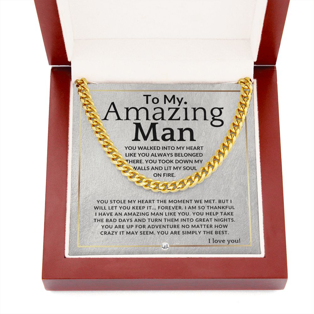 To My Man - Simply The Best - Meaningful Gift Ideas For Him - Romantic and Thoughtful Christmas, Valentine's Day Birthday, or Anniversary Present - Jewelry - Personalized Gift