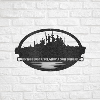U.S. Navy Battleship | Personalized Military Metal Sign - Metal Wall Art - Personalized Gift